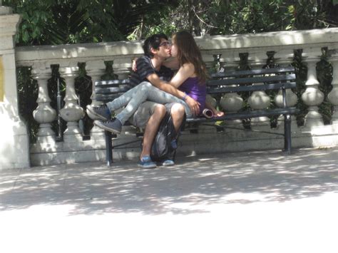 Desi couple making out in park